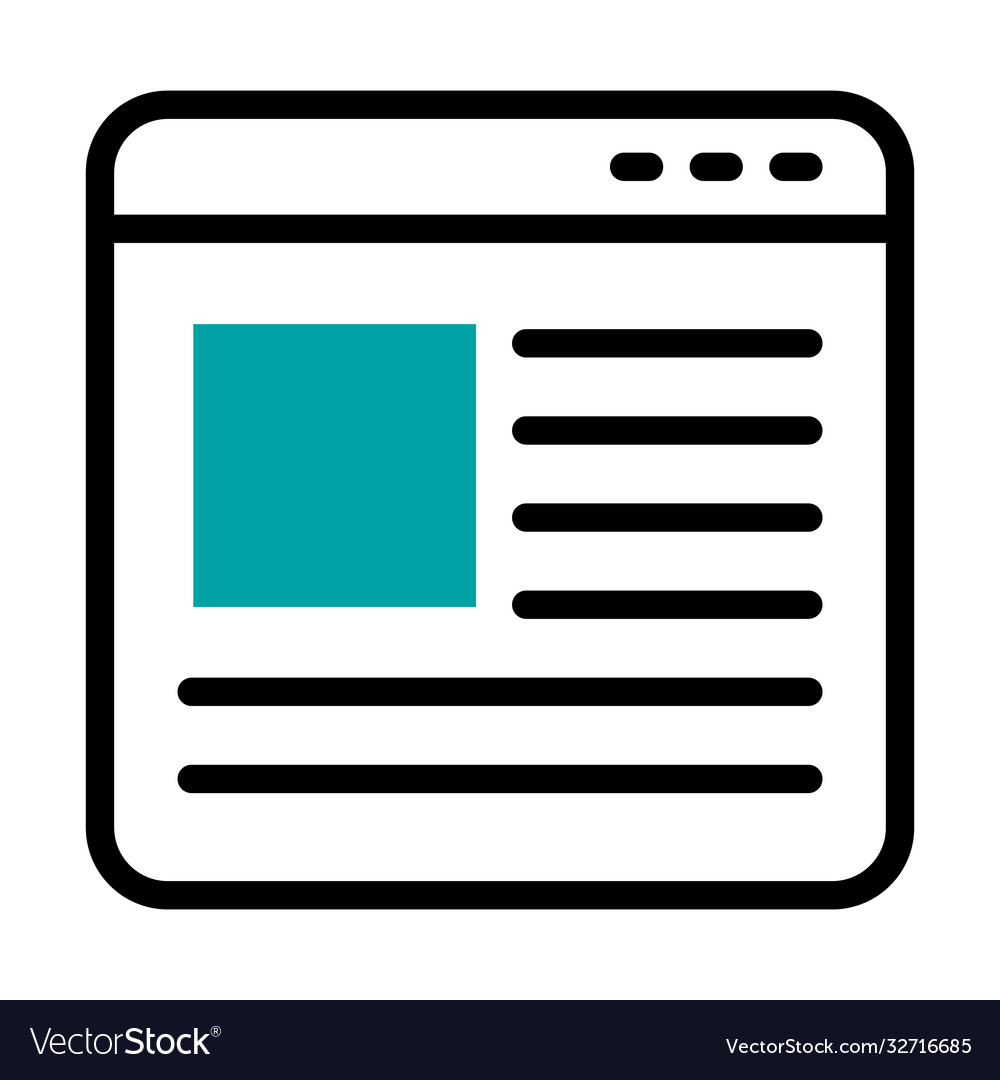 Web page icon half line color style