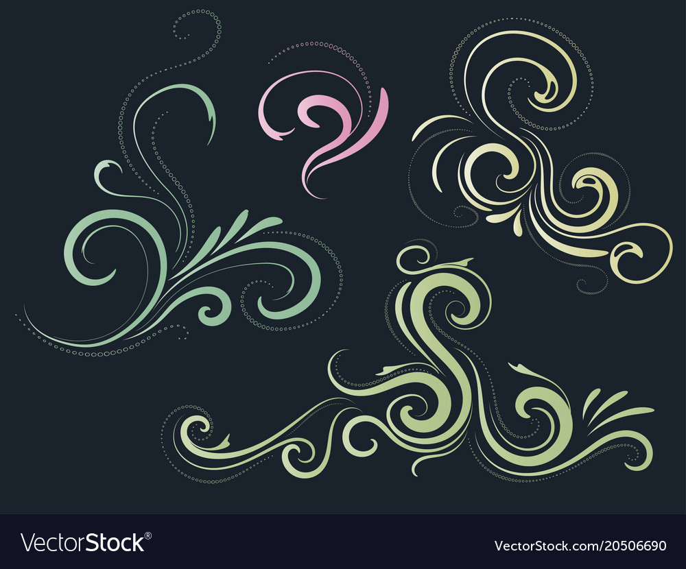 Abstract background with curls card