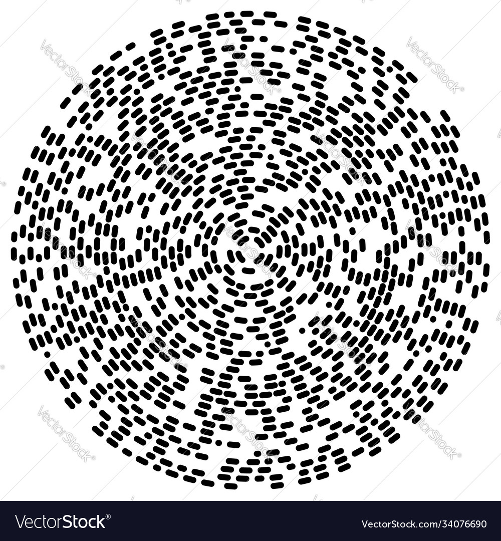 Abstract circular radial design element geometric