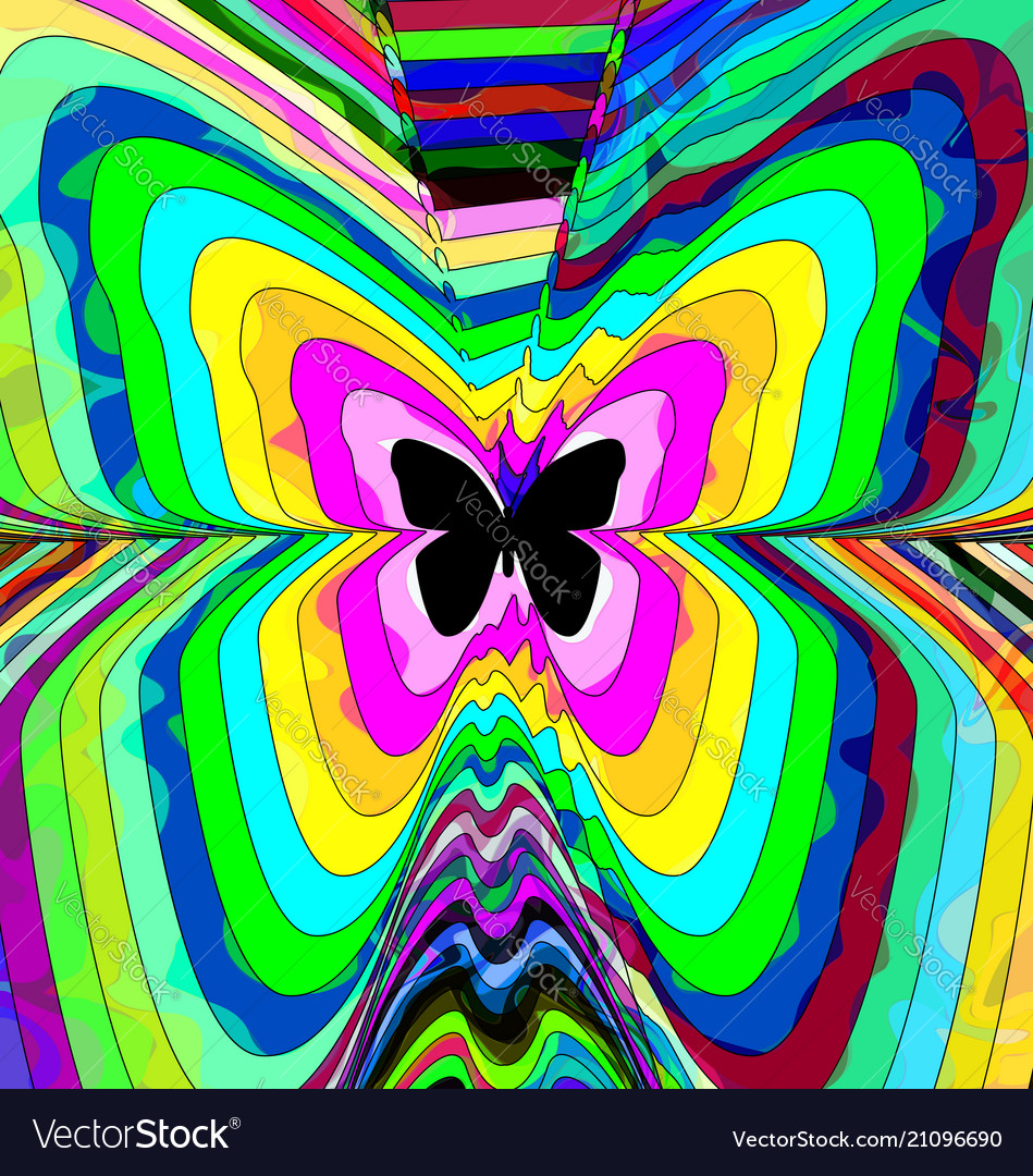 Abstract color image of butterfly vector image Abstract color image of butterfly