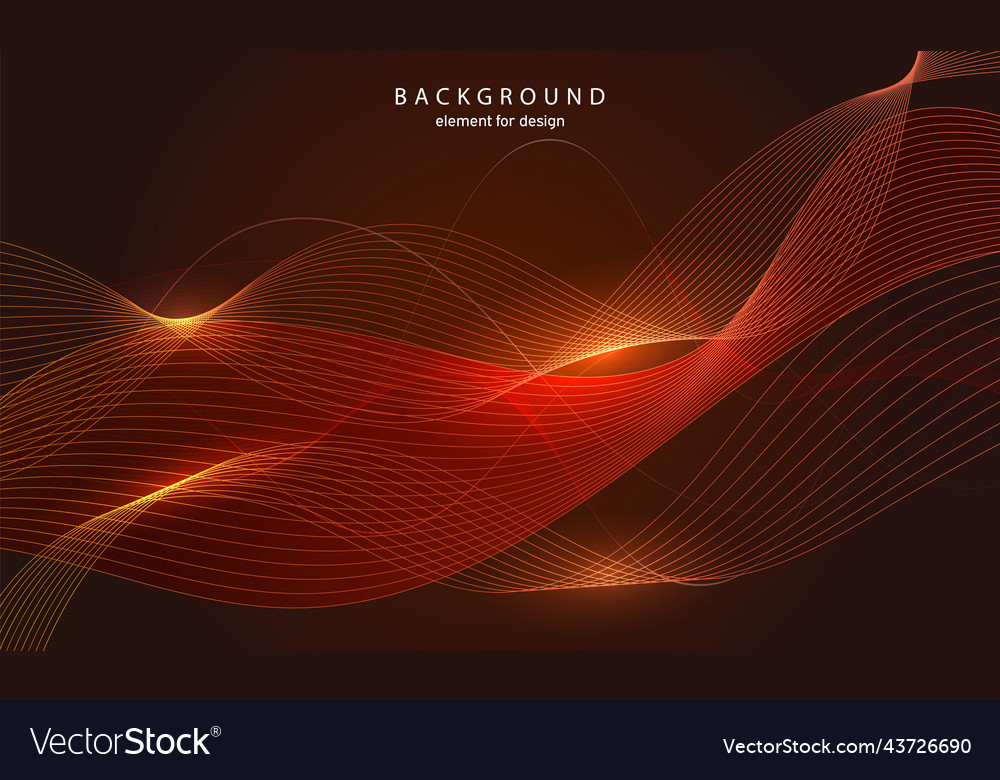 Abstract wave element with perspective mesh vector image Abstract wave element with perspective mesh