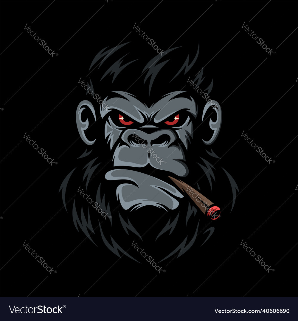 Awesome monkey logo Royalty Free Vector Image - VectorStock