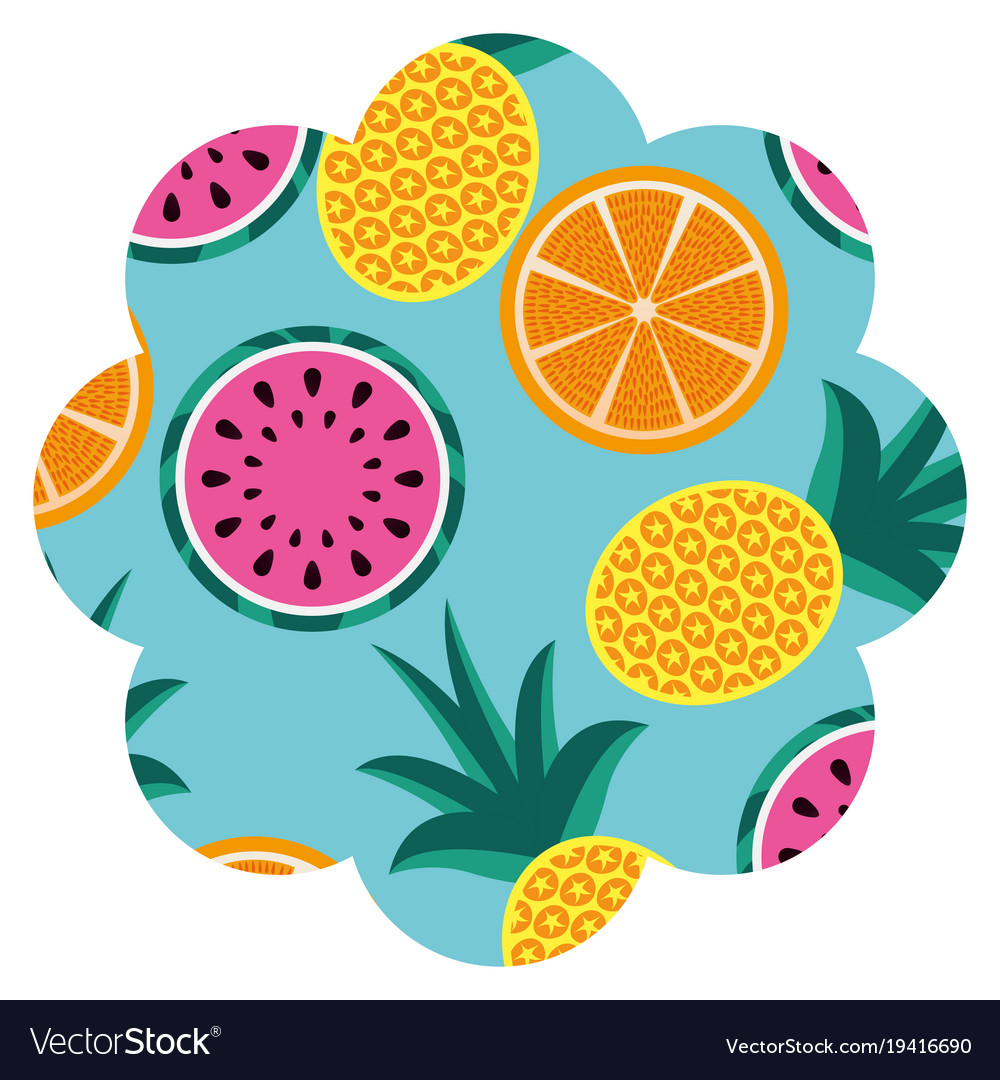 Frame with fruits pattern