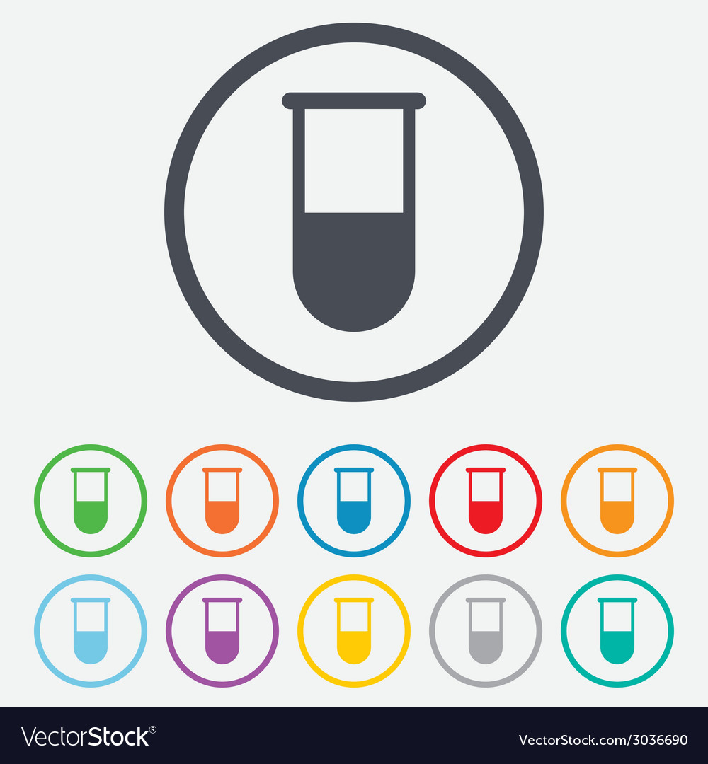 Medical test tube sign icon lab equipment