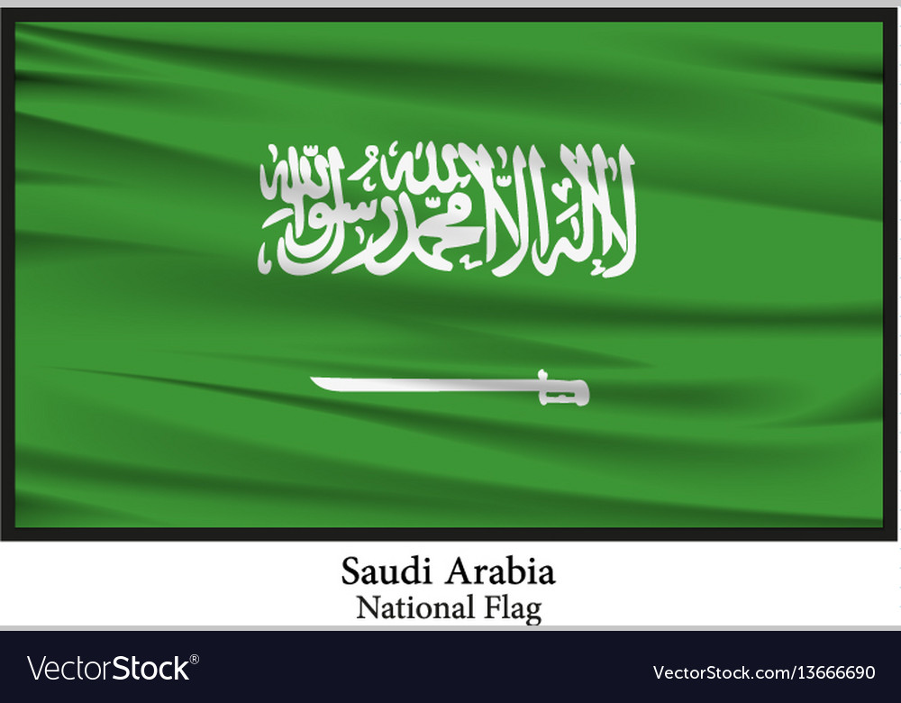 National flag of saudi arabia Royalty Free Vector Image