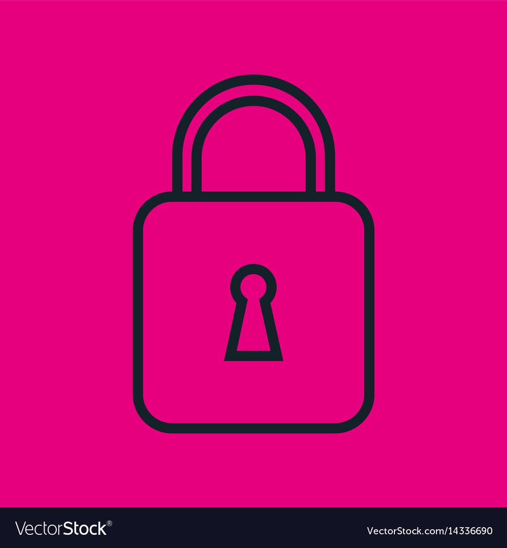 padlock security password social network icon pink vectorstock