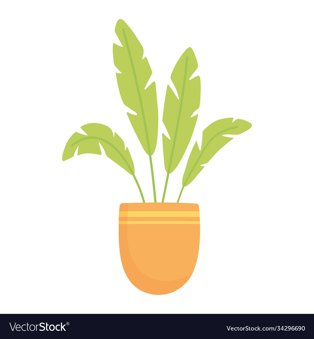 Potted plant decoration garden isolated icon style