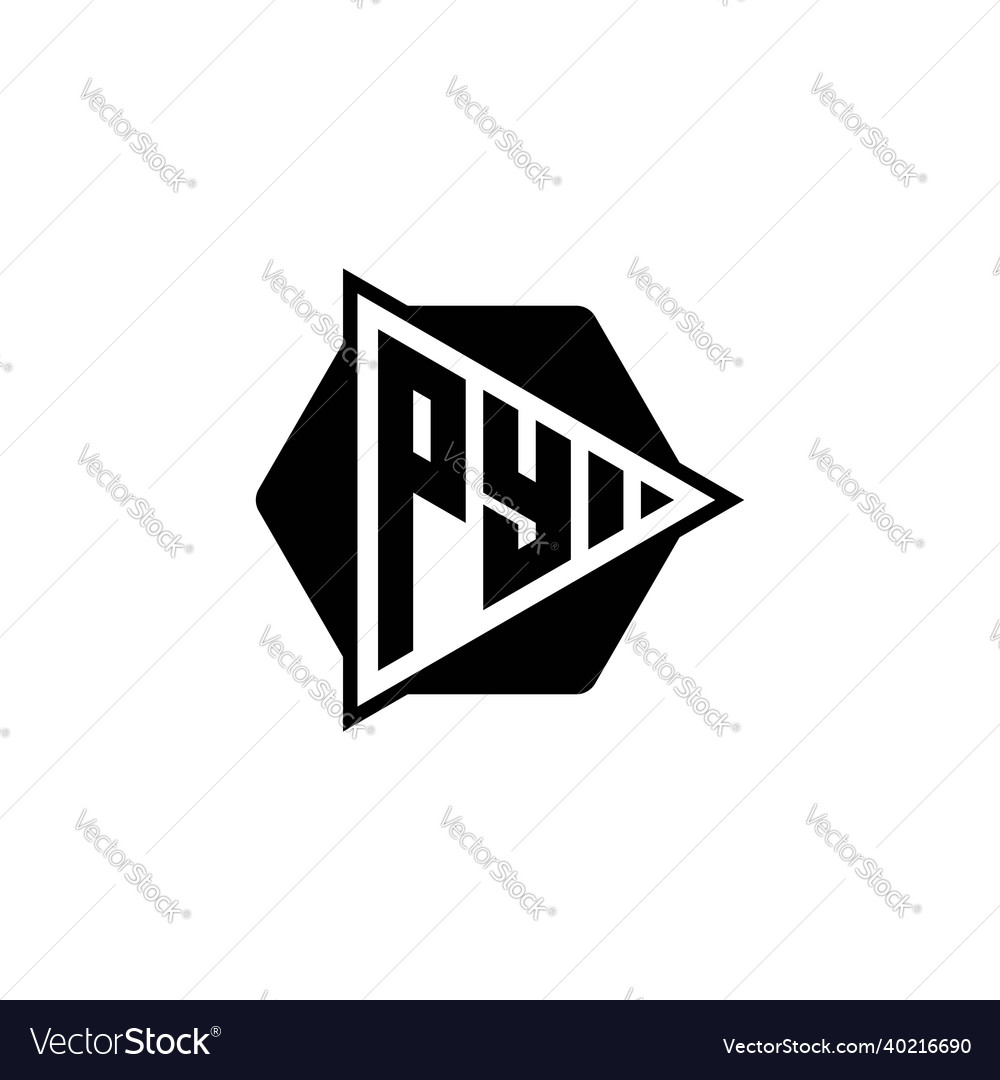 Py logo monogram triangle play button