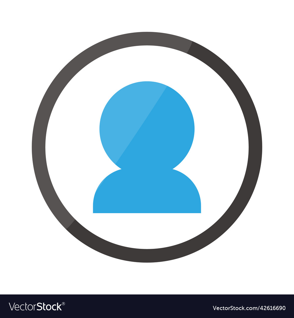 Simple round user icon vector image Simple round user icon