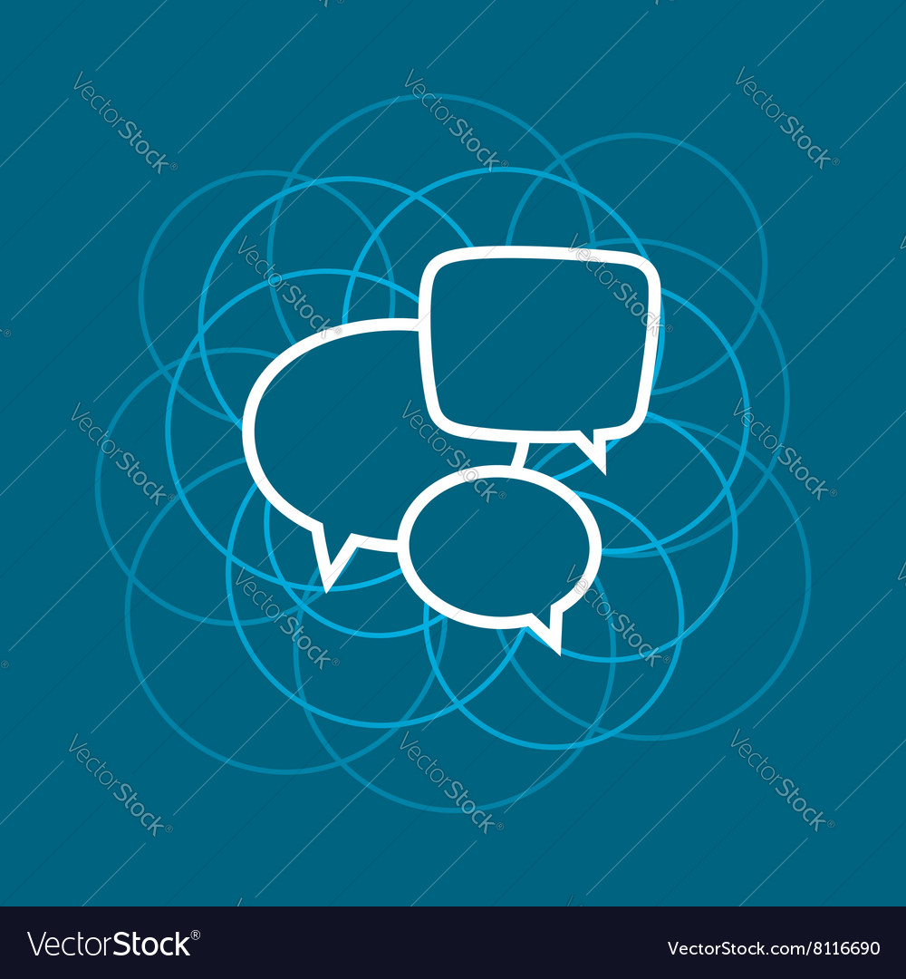 Speech bubble line style design