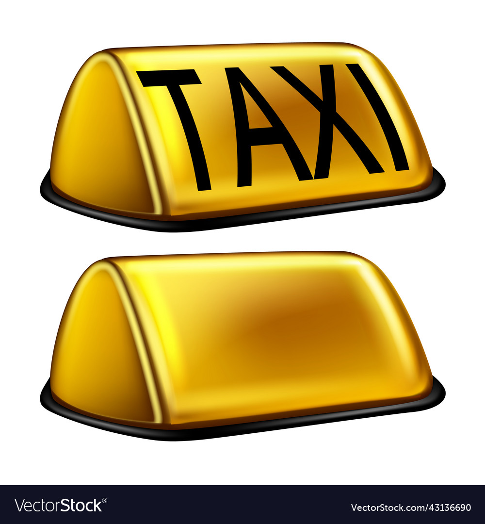 Taxi sign realistic