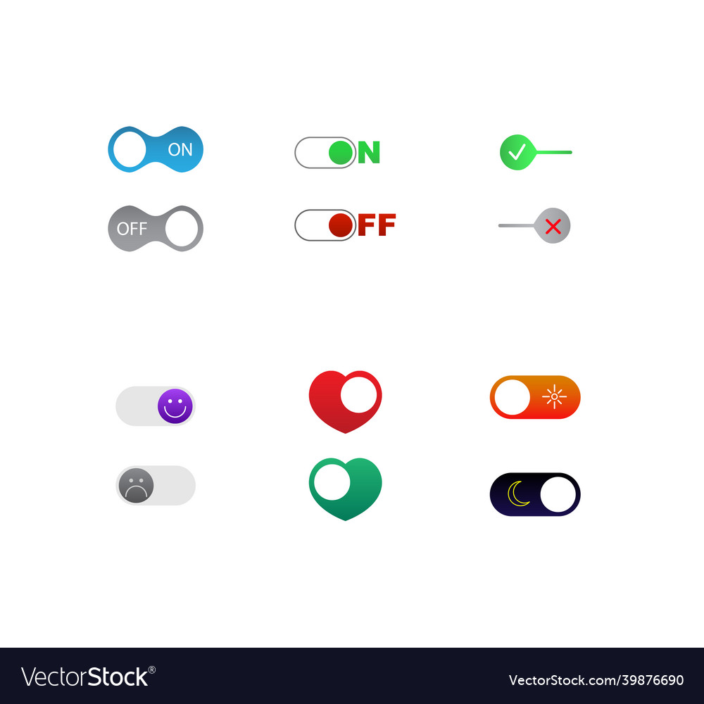 Toggle collection vector image Toggle collection