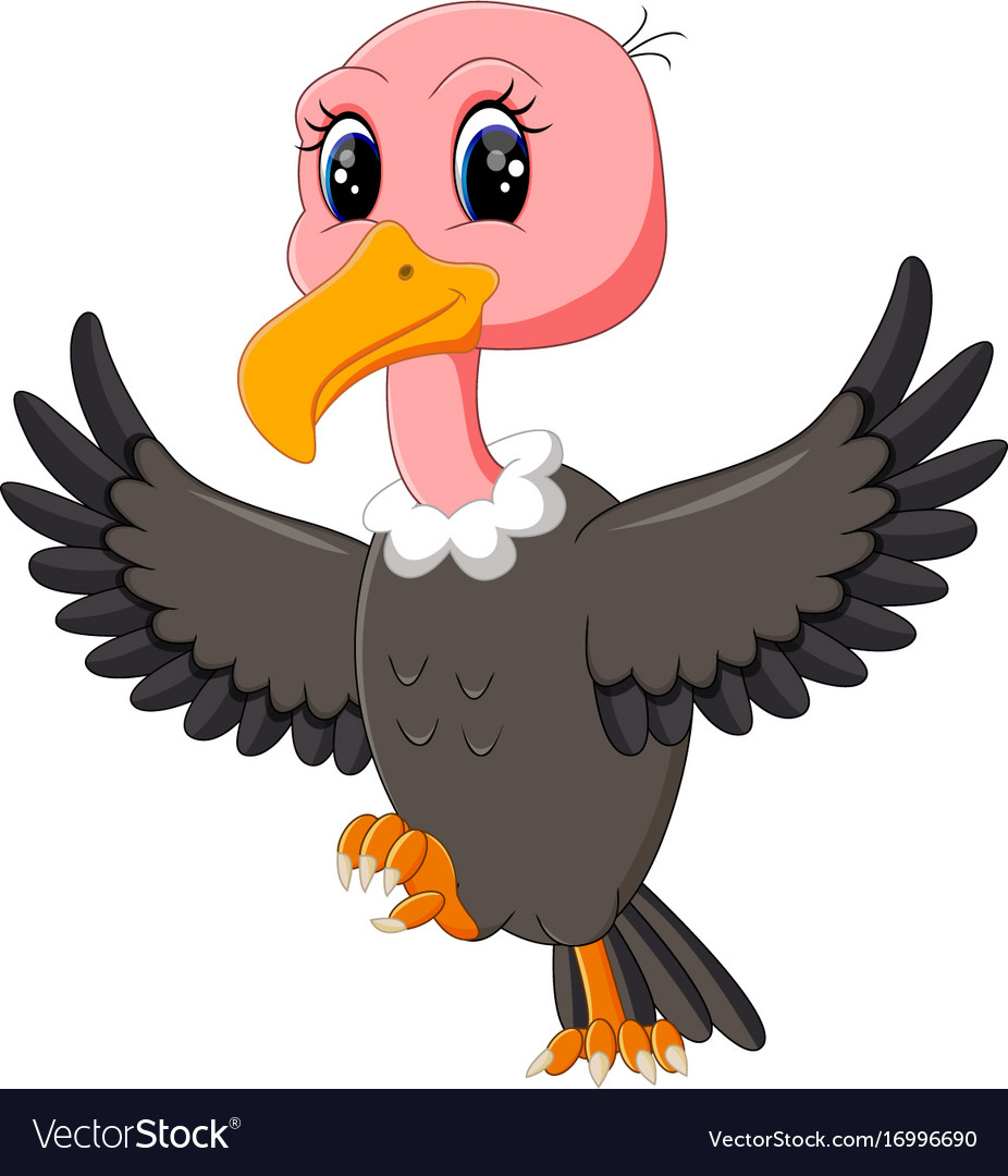 Vulture cartoon Royalty Free Vector Image - VectorStock