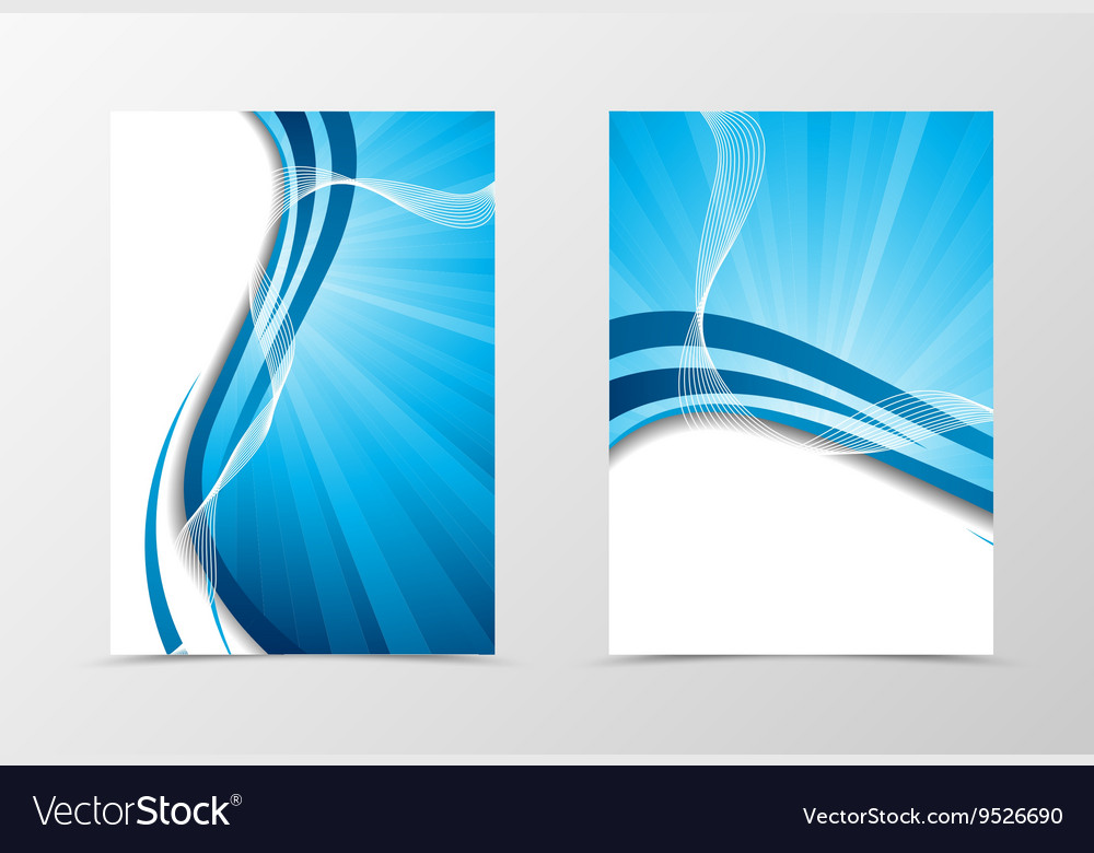 Wave flyer template design Royalty Free Vector Image