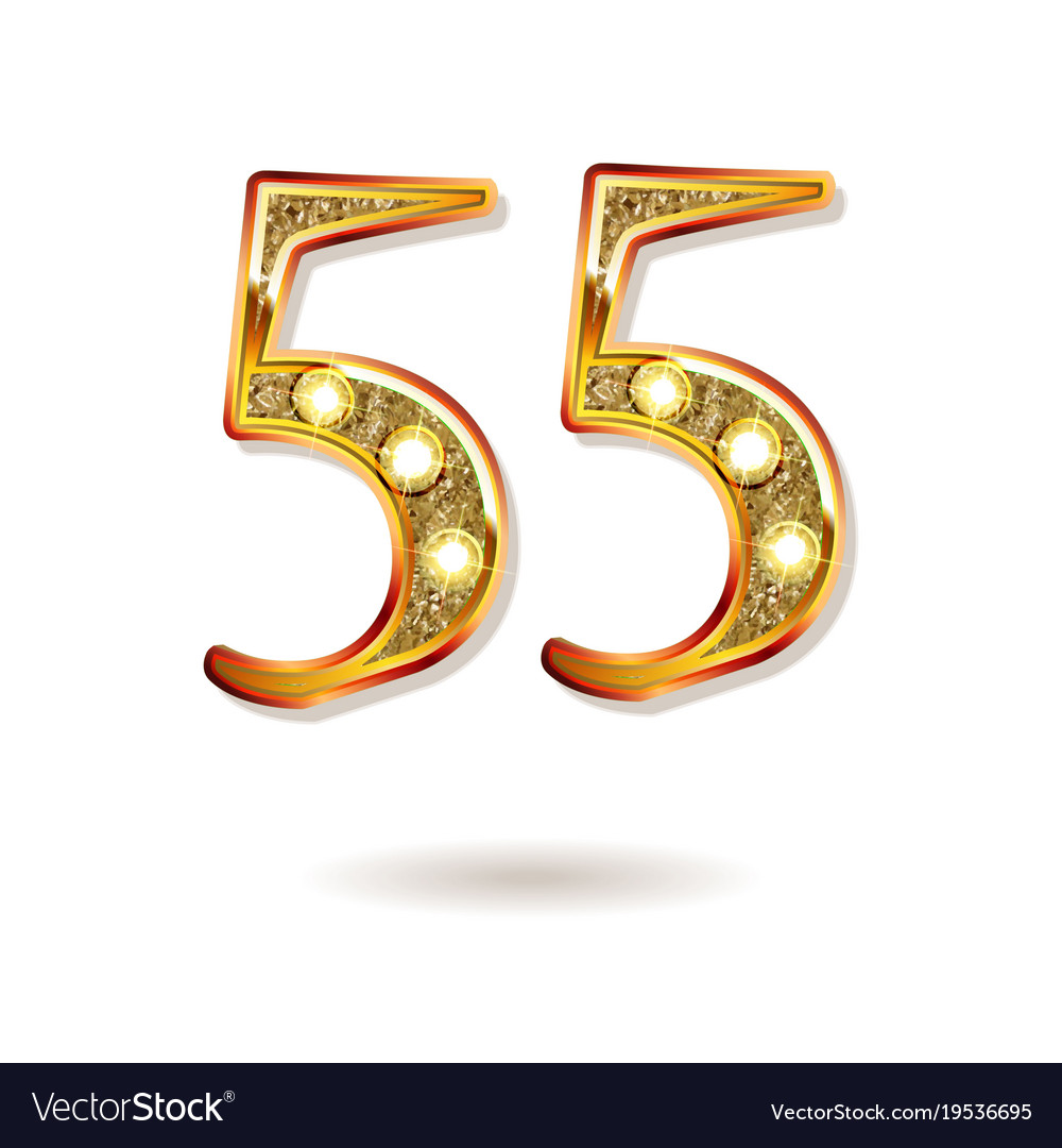 3d-number-fifty-five-in-gold-royalty-free-vector-image