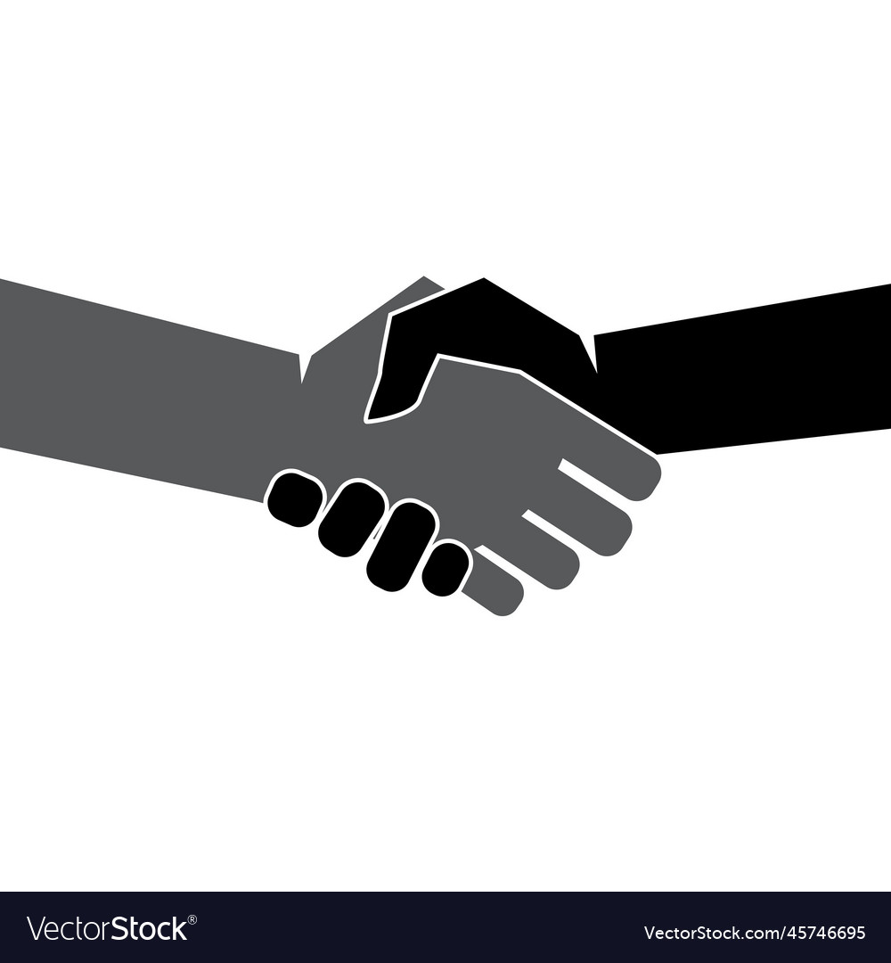 Business handshake contract friend agreement flat Vector Image