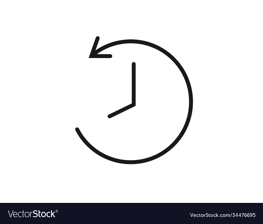Clock time with arrow icon timer watch simple vector image Clock time with arrow icon timer watch simple