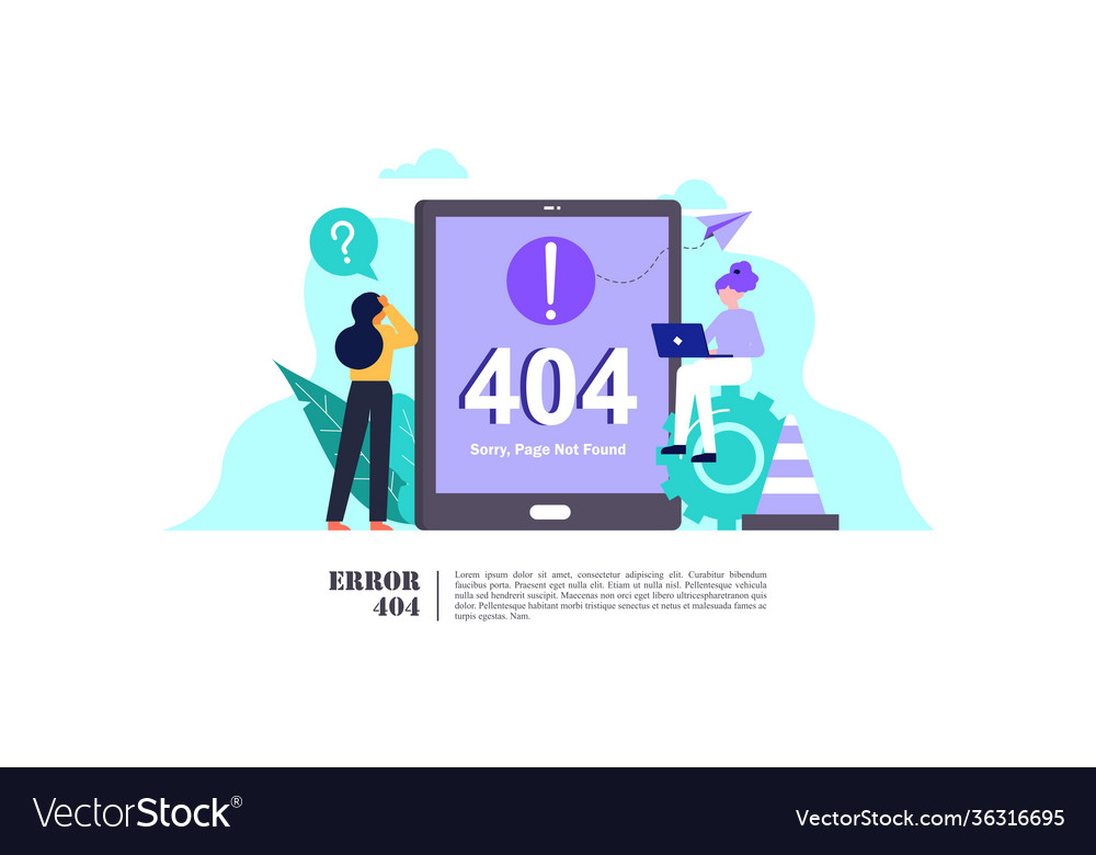 Concept 404 error page not found