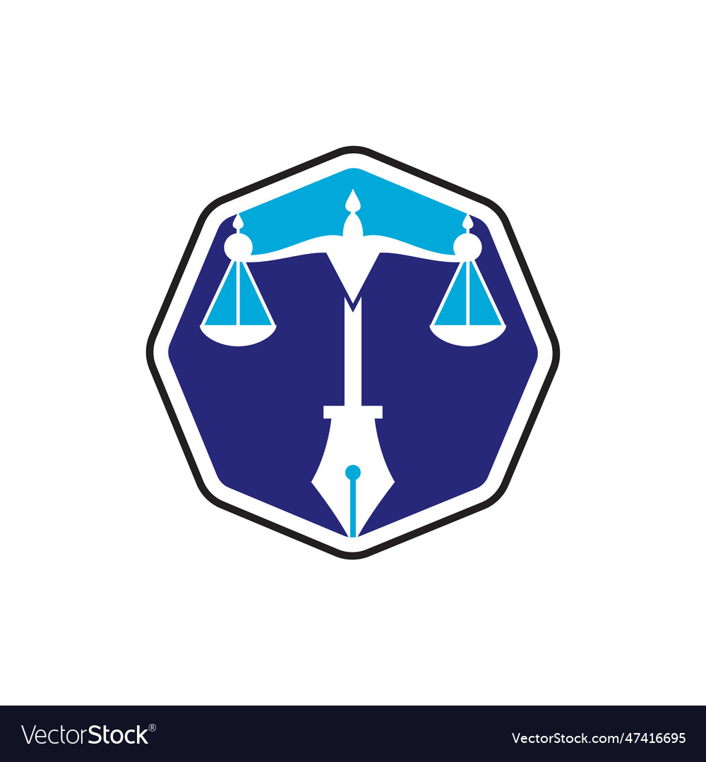 Law firm and education logo design Royalty Free Vector Image