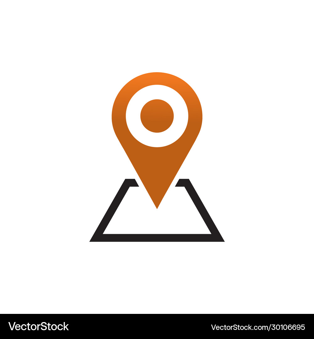Location pointer icon logo design template Vector Image