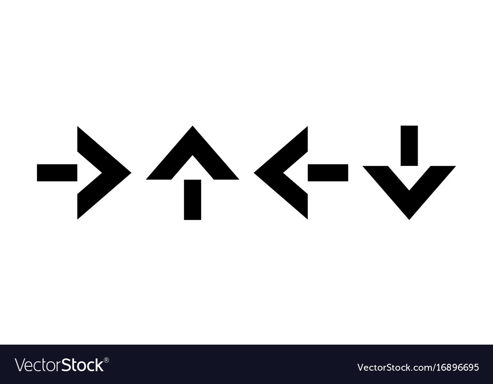 Pointers arrows the direction of motion black
