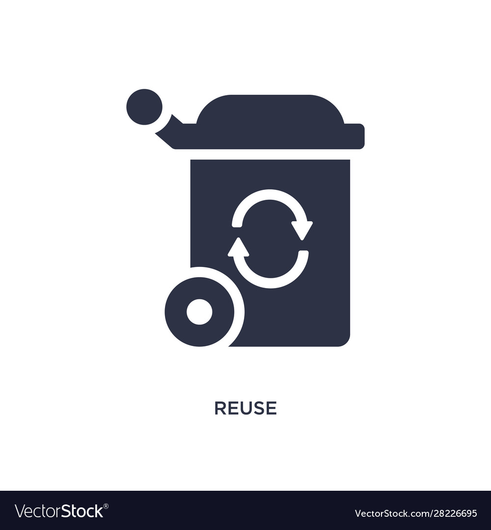 Reuse icon on white background simple element