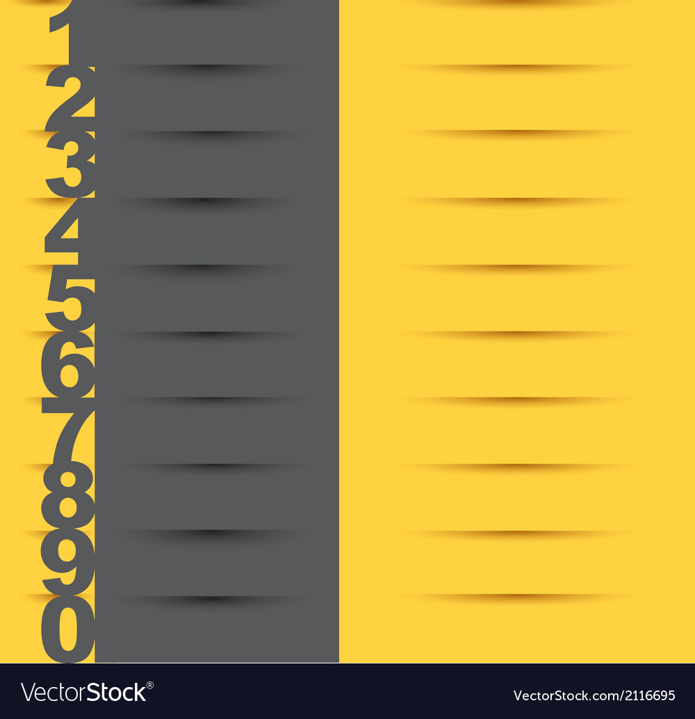 Yellow and gray design templates with numbers