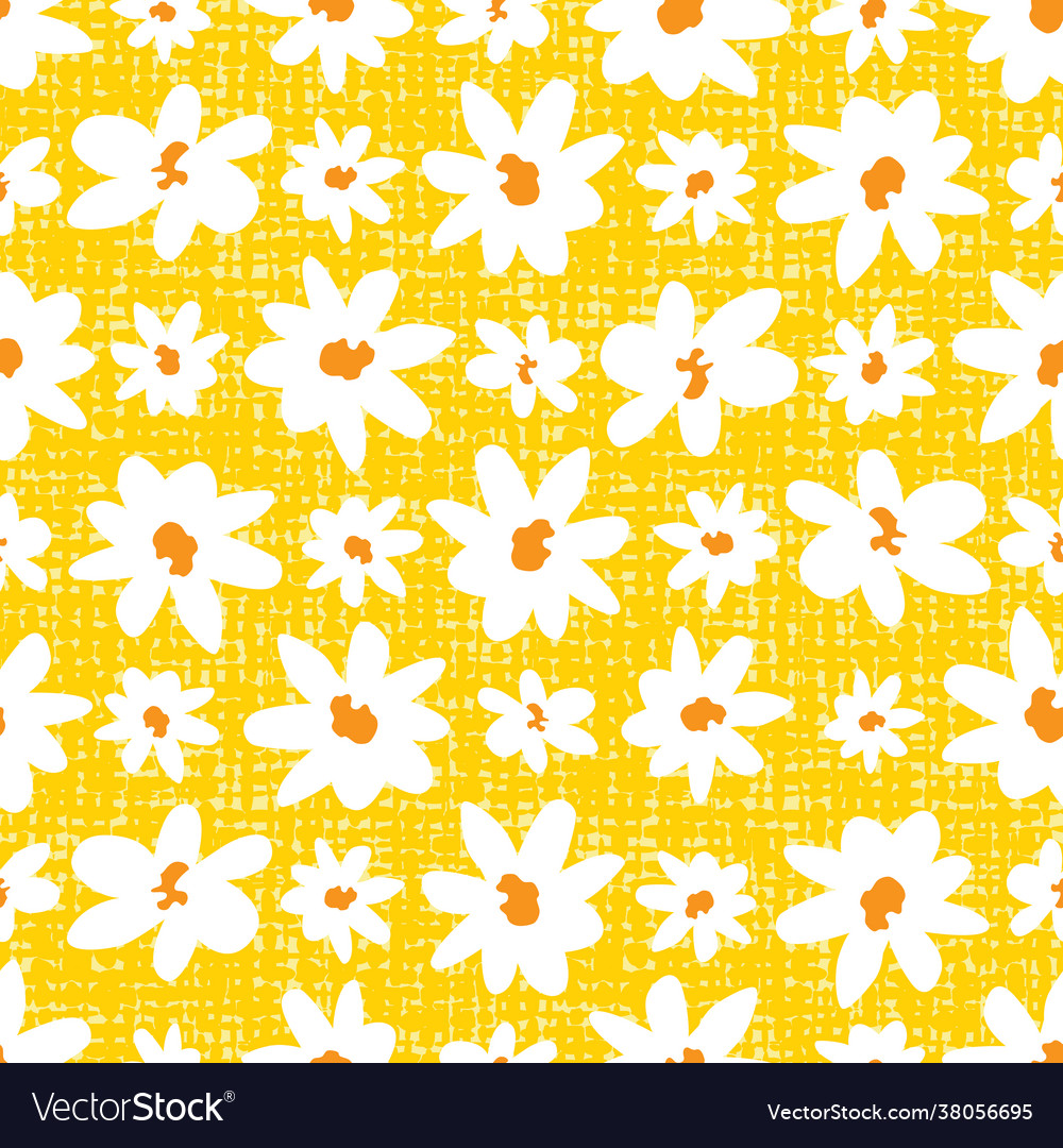 Yellow big and small rows fun daisy