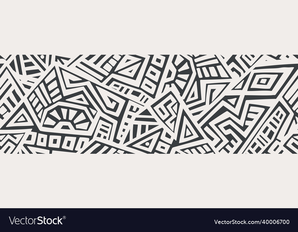 Abstract seamless pattern in ethnic style