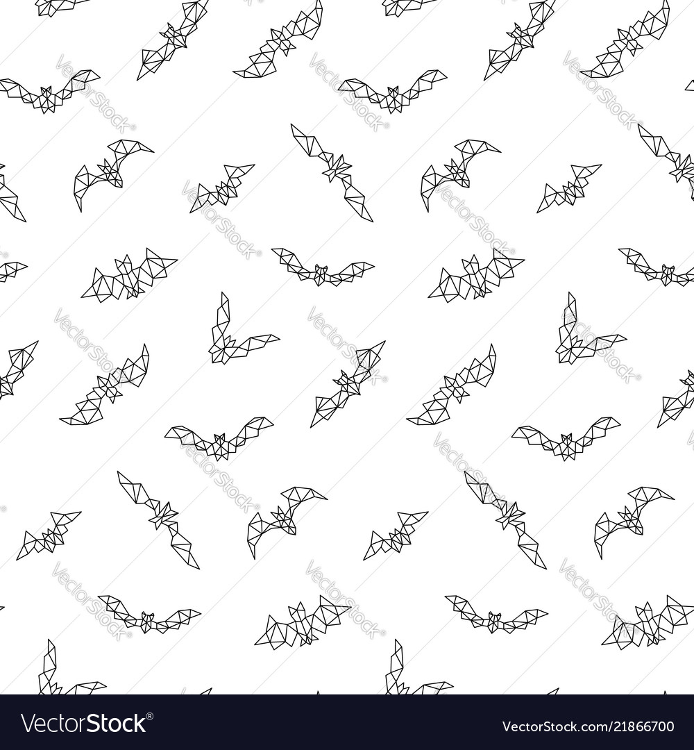 Bat Polygon Seamless Pattern