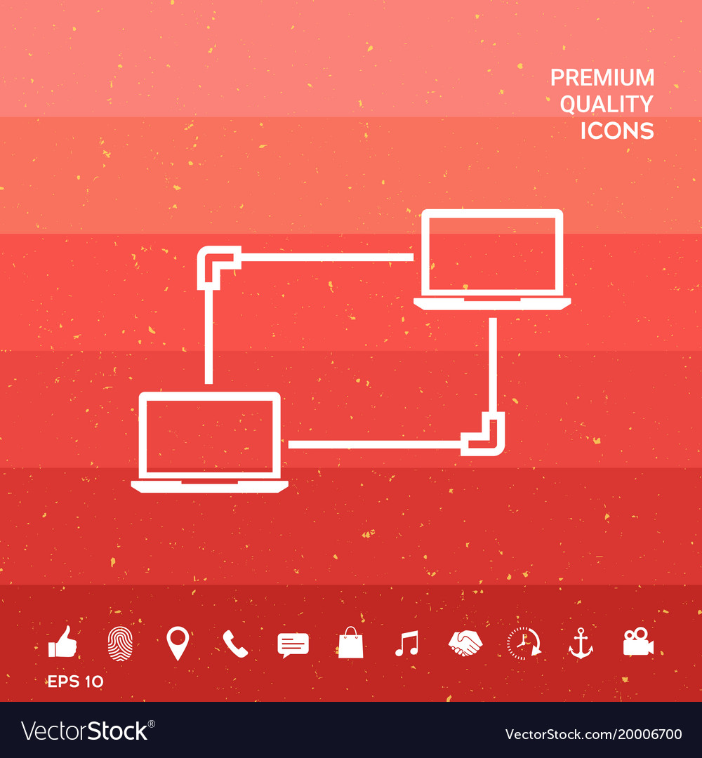 Computer network data exchange transfer concept Vector Image
