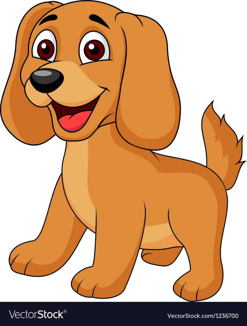 Cute puppy cartoon Royalty Free Vector Image VectorStock