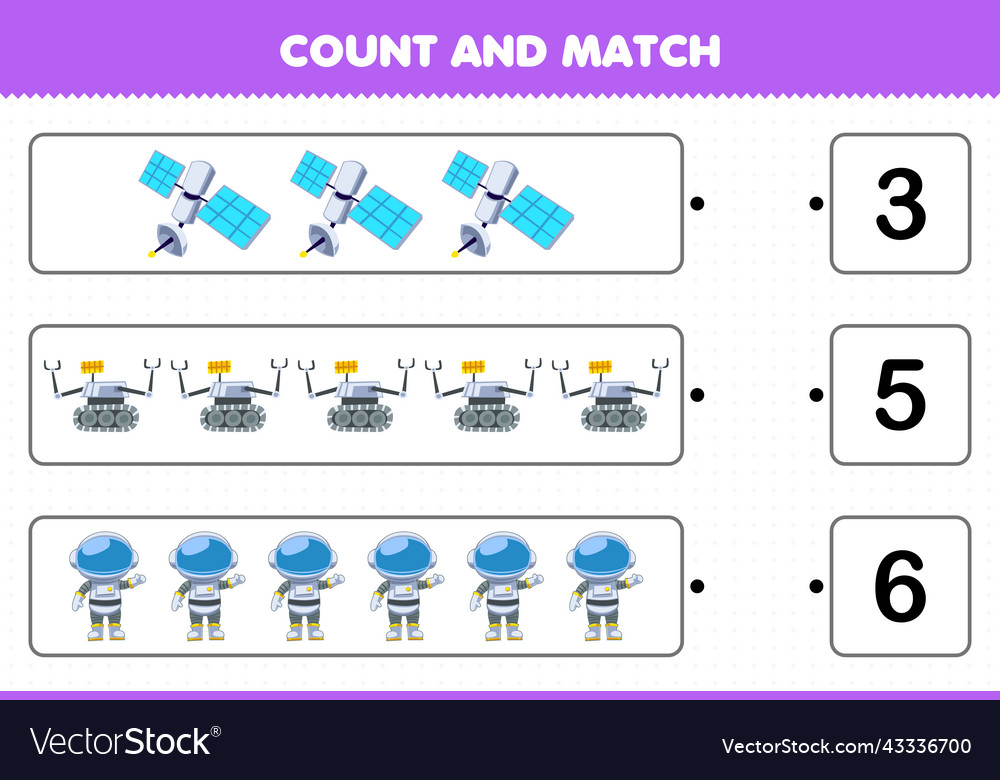 Education game for children count and match