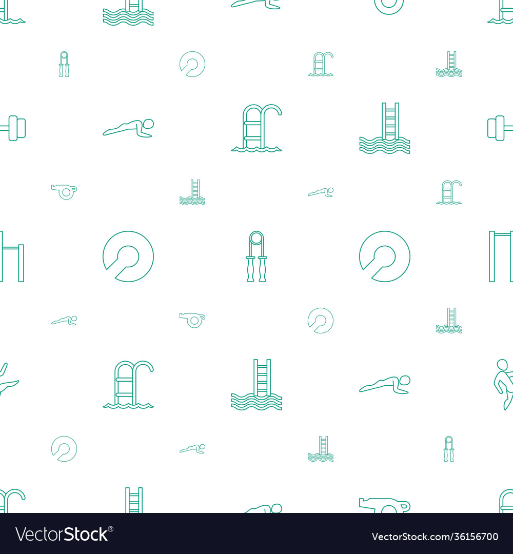 Exercise icons pattern seamless white background