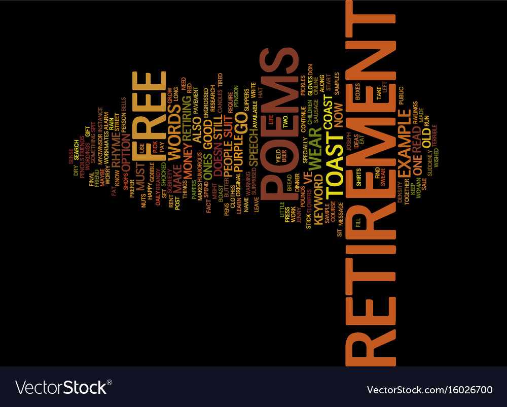 free retirement poems text