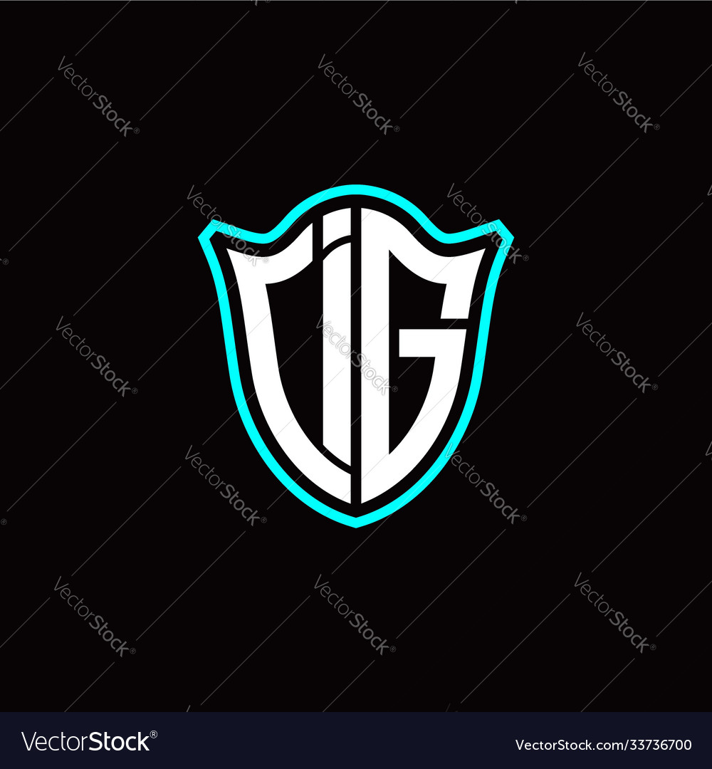 I g initials monogram logo shield designs modern vector image I g initials monogram logo shield designs modern