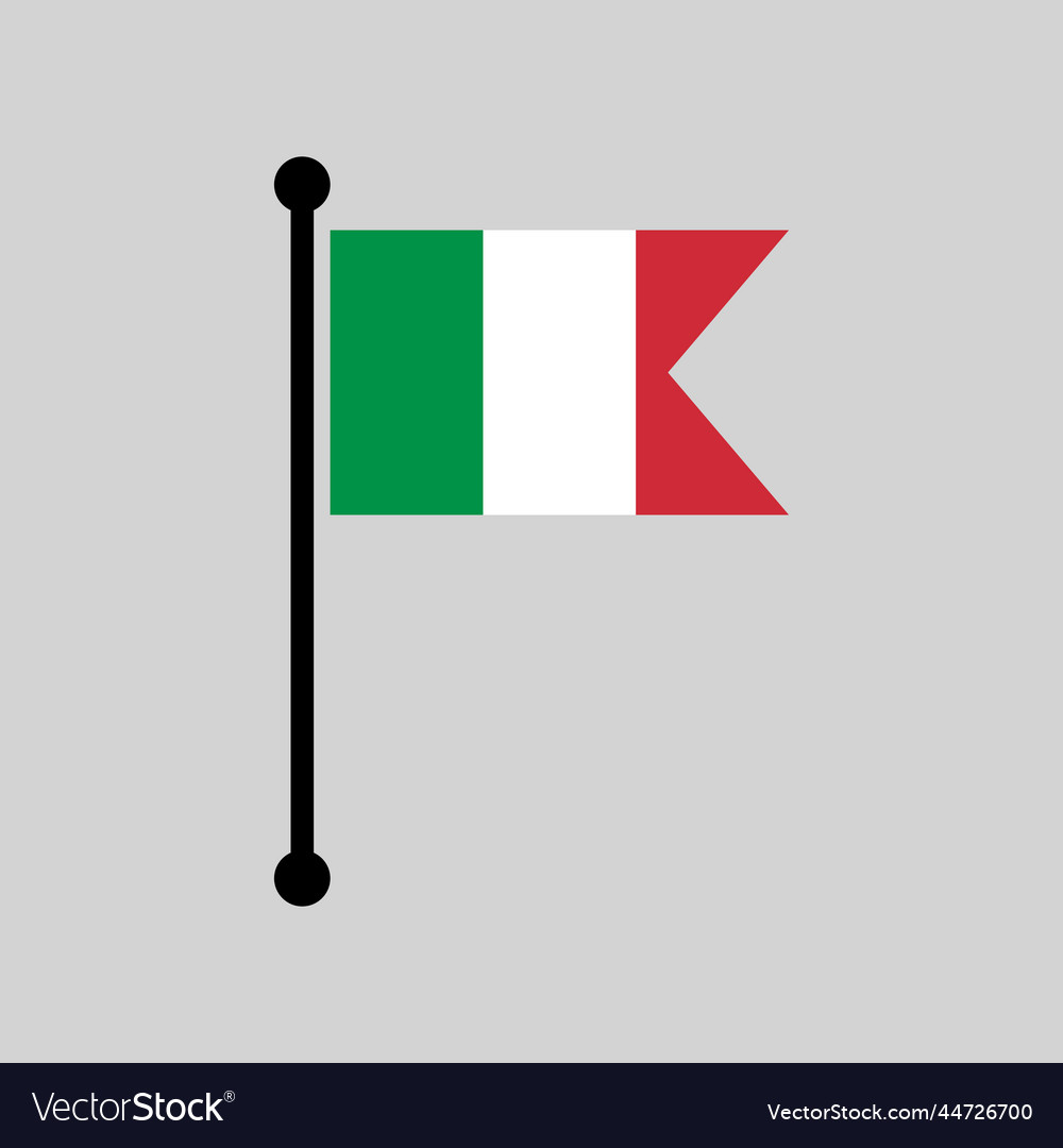 Italy flagpole italian flag simple