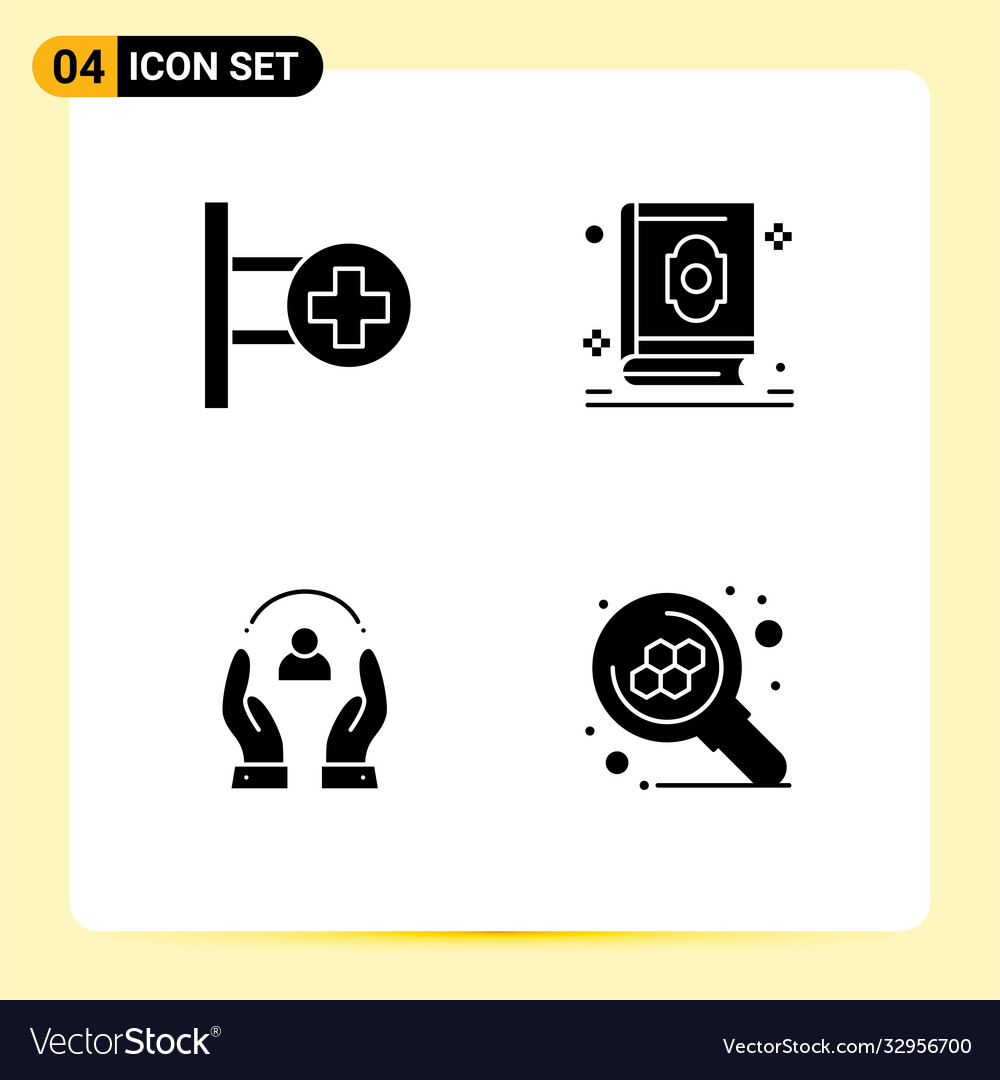 Set 4 modern ui icons symbols signs