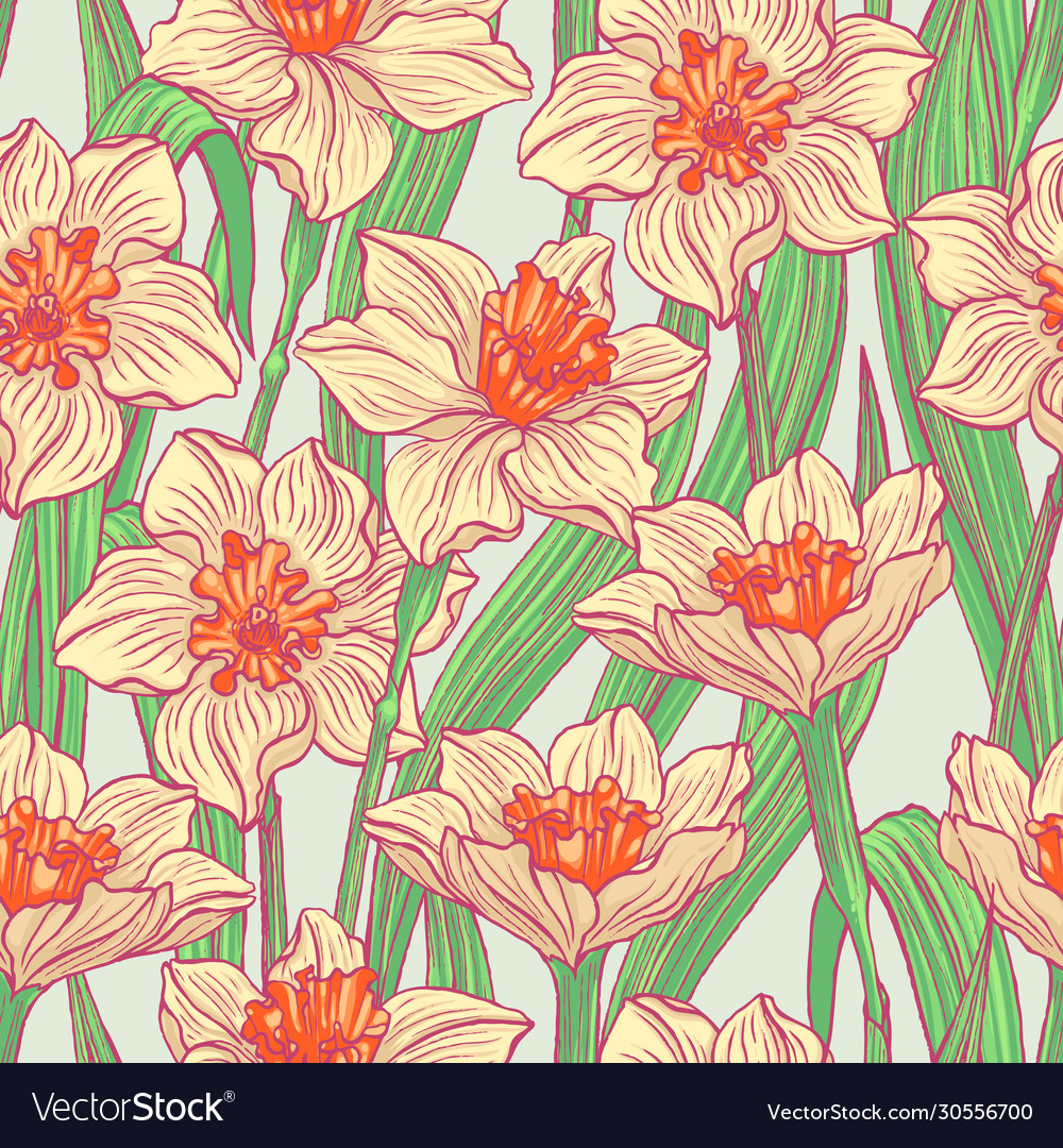 Spring Daffodils Pattern