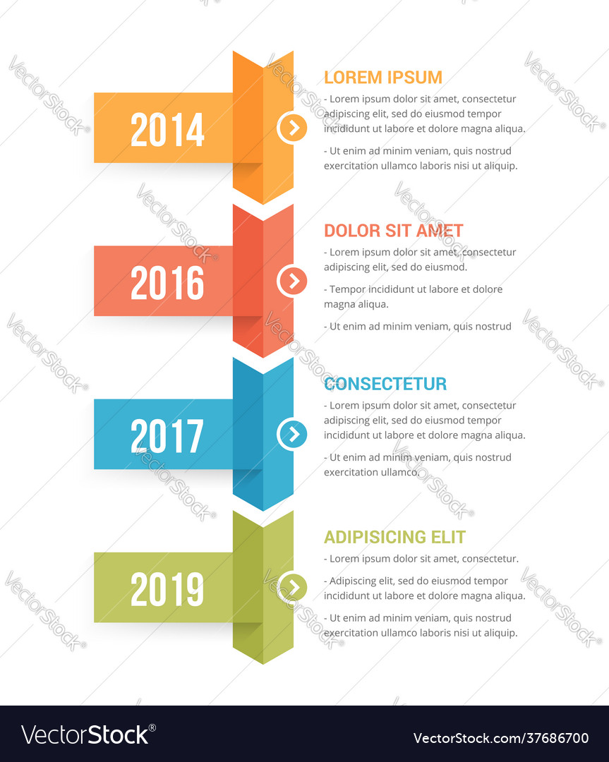 Timeline infographics Royalty Free Vector Image