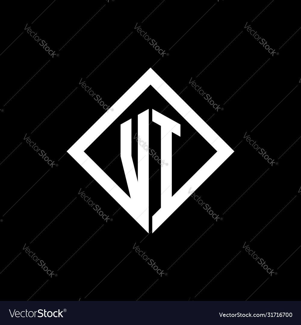 Vi logo monogram with square rotate style design Vector Image Vi logo monogram with square rotate style design
