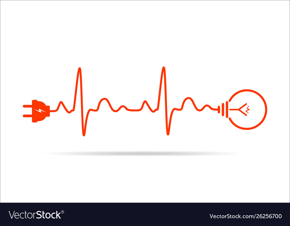 Wire plug and light bulb flat icon