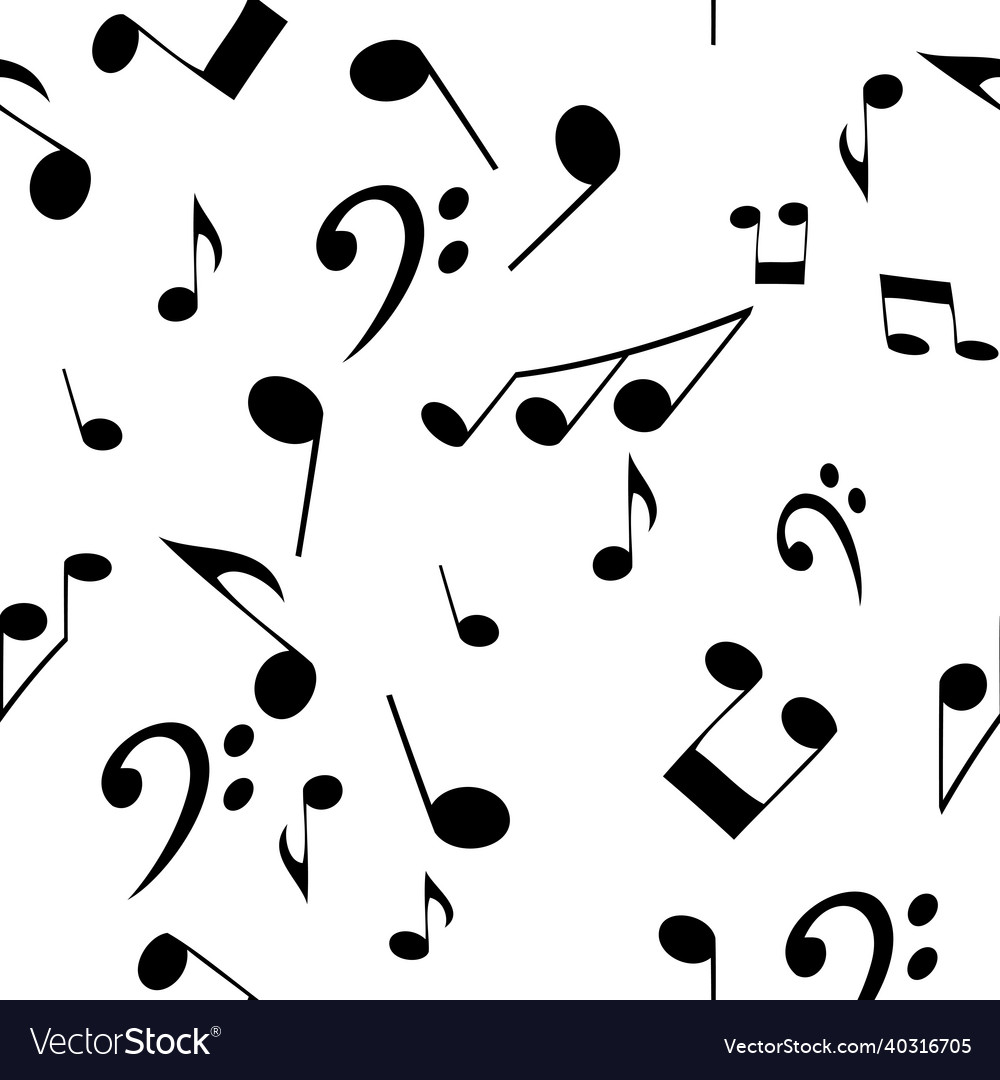 Abstract music seamless pattern background