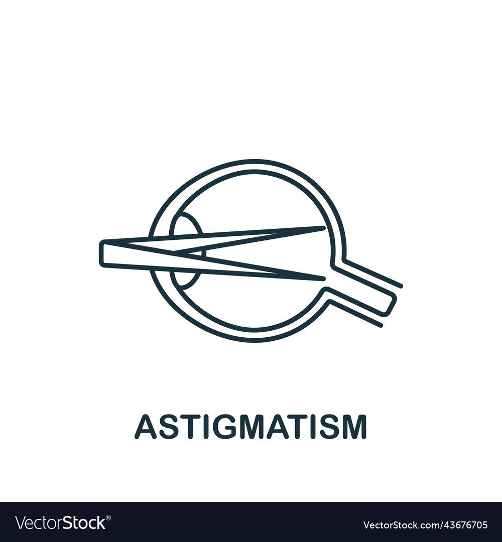 Astigmatism icon line simple for templates