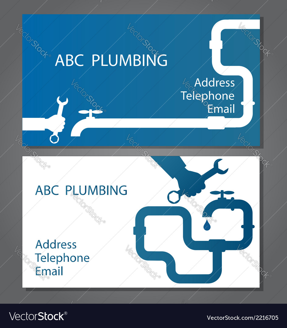 business card for repair plumbing royalty free vector image plumbing bussiness cards