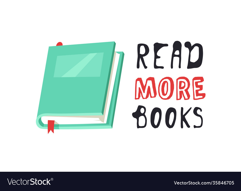 Cartoon drawing book for student and quote hand Vector Image