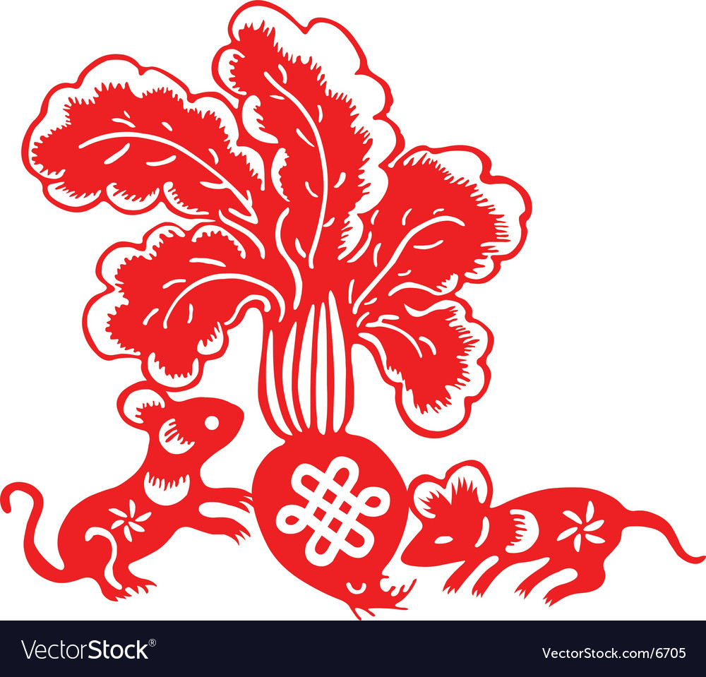 Chinese new year rat 2008 Royalty Free Vector Image