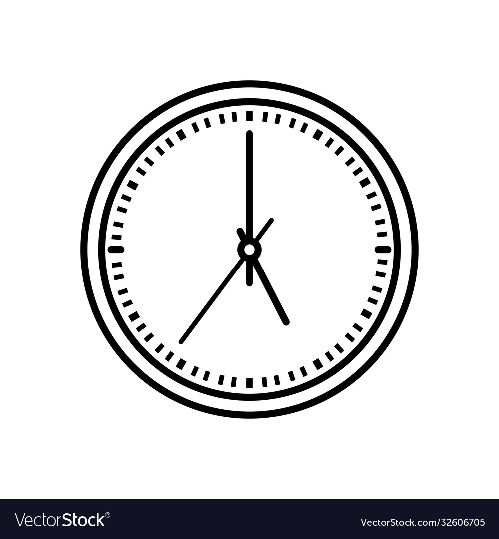 Clock with 5 oclock time line style