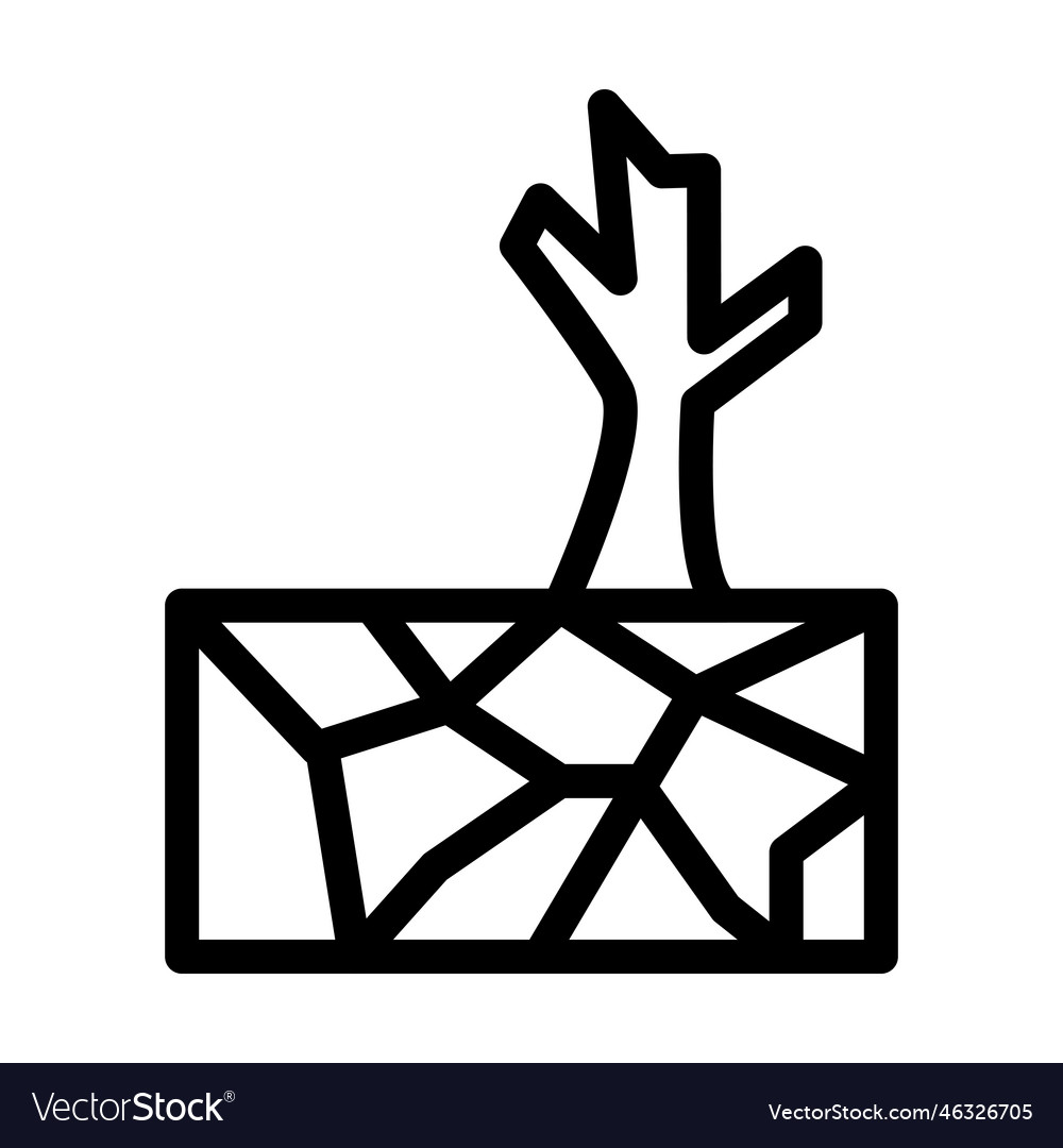 Drought thick line icon for personal