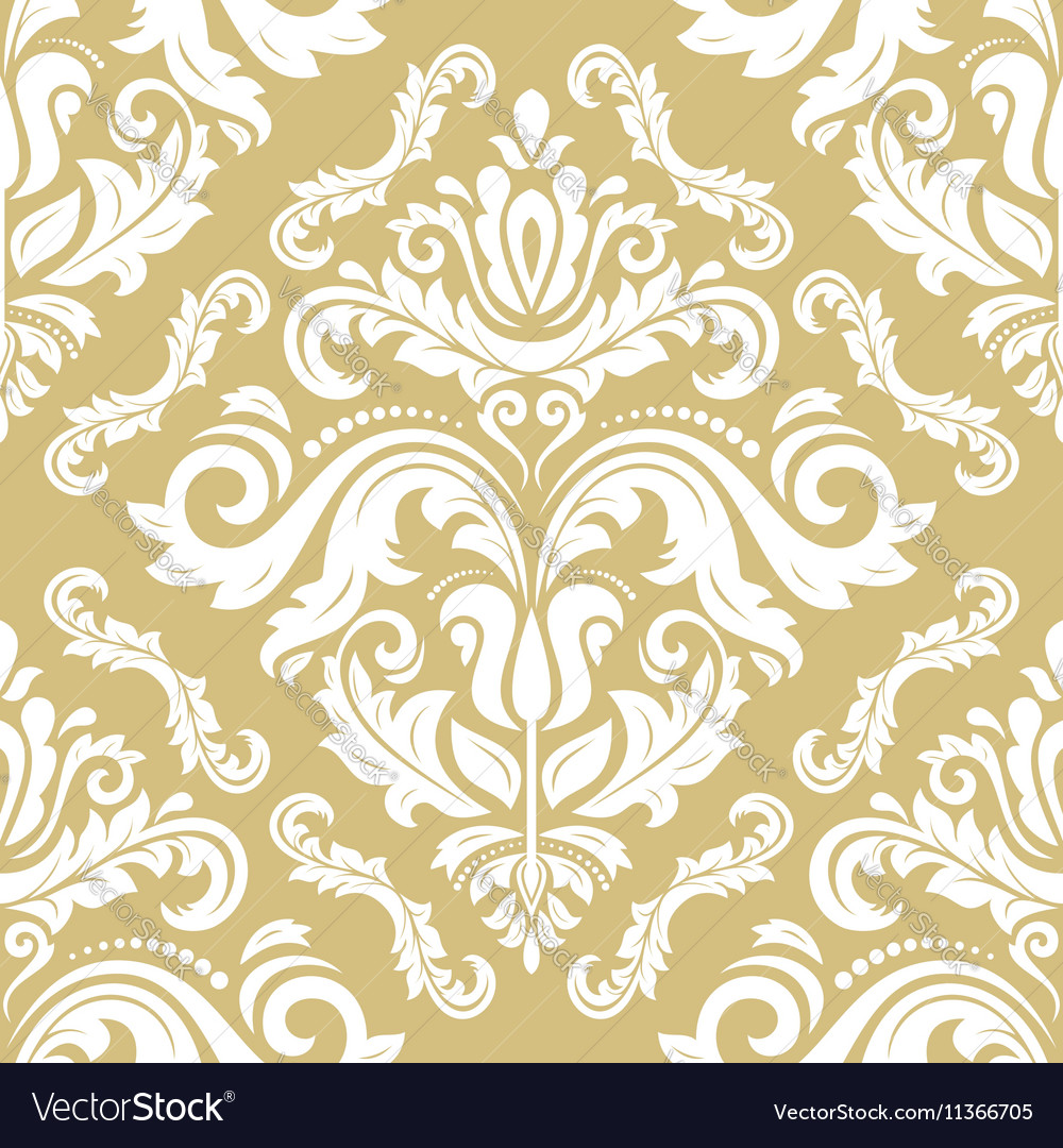 Elegant Golden Damask Pattern